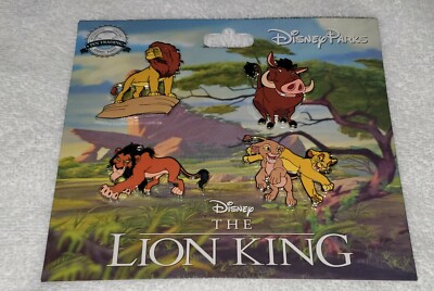 Disney Parks Lion King 4 Pin Trading Booster Set 2019 Simba Nala
