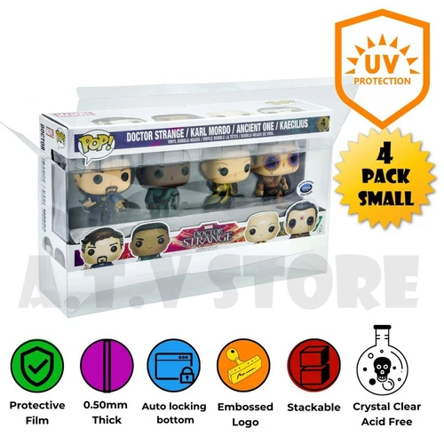 ATV Protector / Case for 4 Pack Small Funko Pops UV 0.5MM Thickness