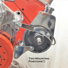 Small Block Chevy Chrome Power Steering Bracket Saginaw pumps SBC 327 350 400