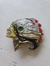 Great American Buckle Co 1976 Cutout Native Chief Belt Buckle Limited Edition