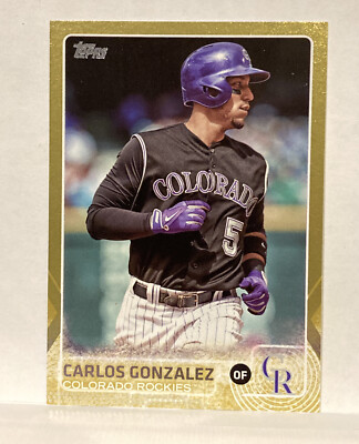 2015 Topps #479 Carlos Gonzalez /2015 Gold Colorado Rockies Serial Numbered