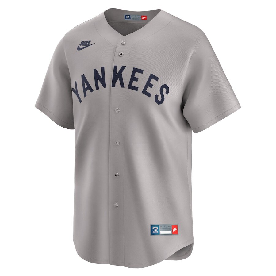 New York Yankees Mickey Mantle #7 Nike Gray Road Cooperstown MLB