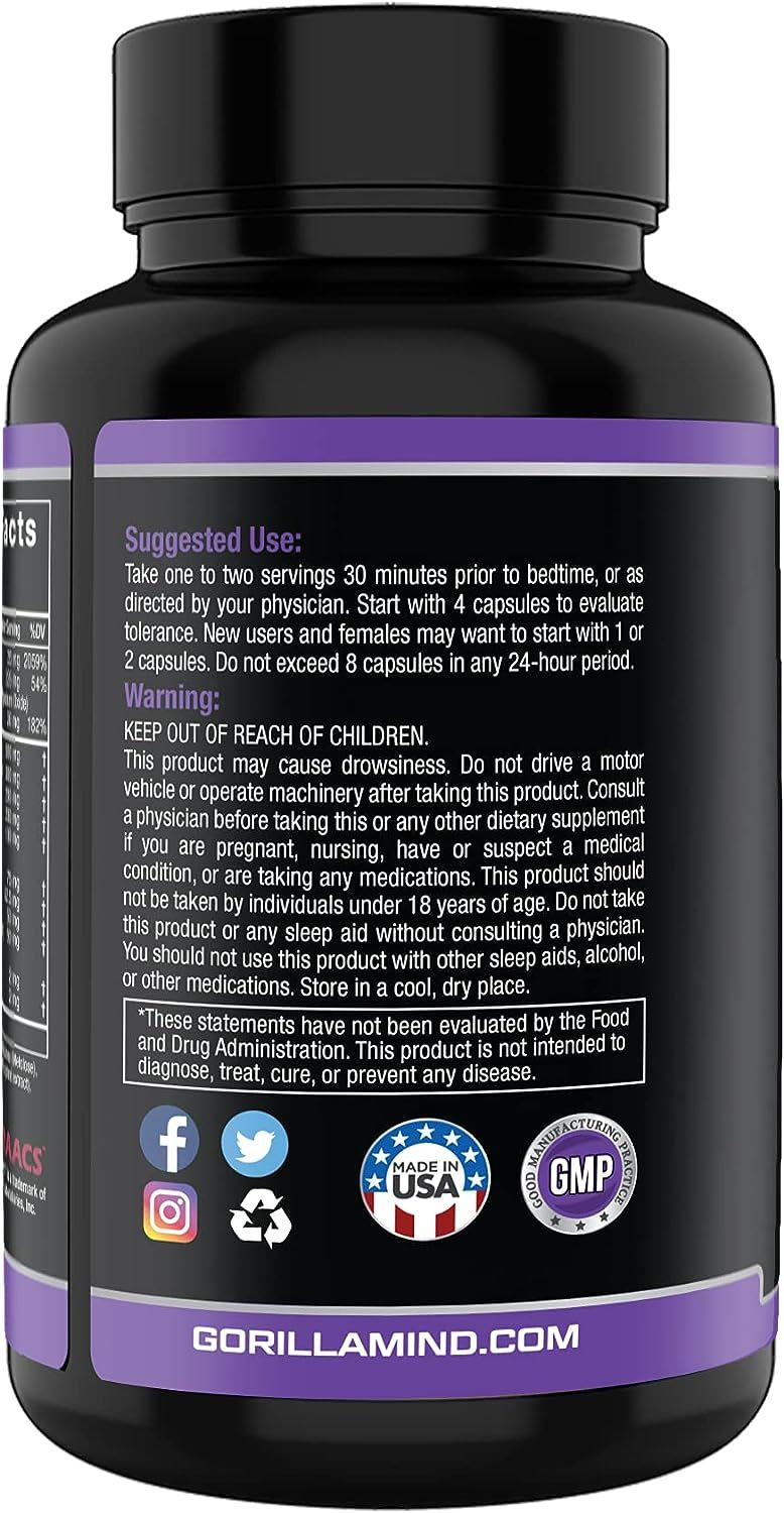 Gorilla Dream Premium Sleep Aid Nootropic Infused, 52 OFF