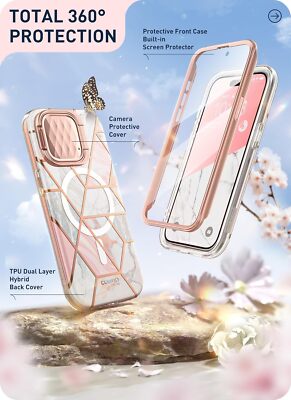 For iPhone 15 Pro Max 6.7'', i-Blason Cosmo Magnetic MagSafe Case + Screen Cover