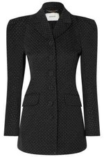 Erdem Jacket Alfreda Blazer Black Puff Sleeves Rrp £1700 Uk10