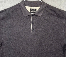 Straight Down Sweater Adult XL Grey Polo Sweatshirt Long Sleeve Pullover Mens