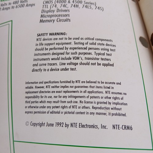 NTE Semiconductors Technical Guide Cross Reference Book 6th Edition 1992 - Bild 4 von 15