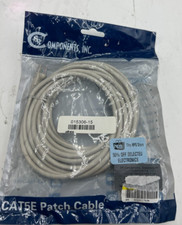  QTY 5 Components Inc 14 Foot Cat5e Gray Network Patch Cable Grey 015306-15