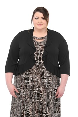 plus size black bolero jacket