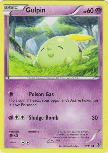 Gulpin 37/119 Phantom Forces Common Light Play Pokemon DNA GAMES - Picture 1 of 1