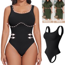 Bodysuits for Women Square Neck Tummy Control Compression Thong Shapewear Tanks