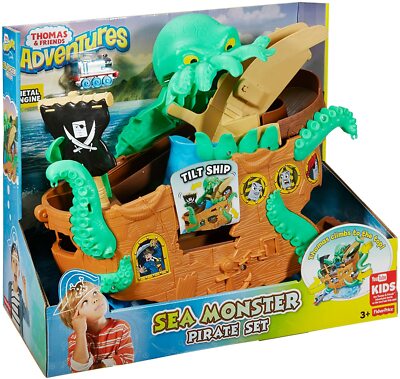 TRENINO THOMAS E FRIENDS ADVENTURES SEA MONSTER PIRATA SET CON THOMAS DVT14 