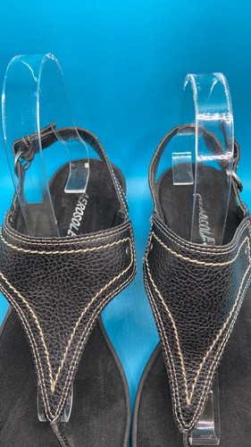 Women’s Aerosloes Black Toe-Post Sandals. Size 9 U.S. Immaculate Condition - Picture 3 of 9