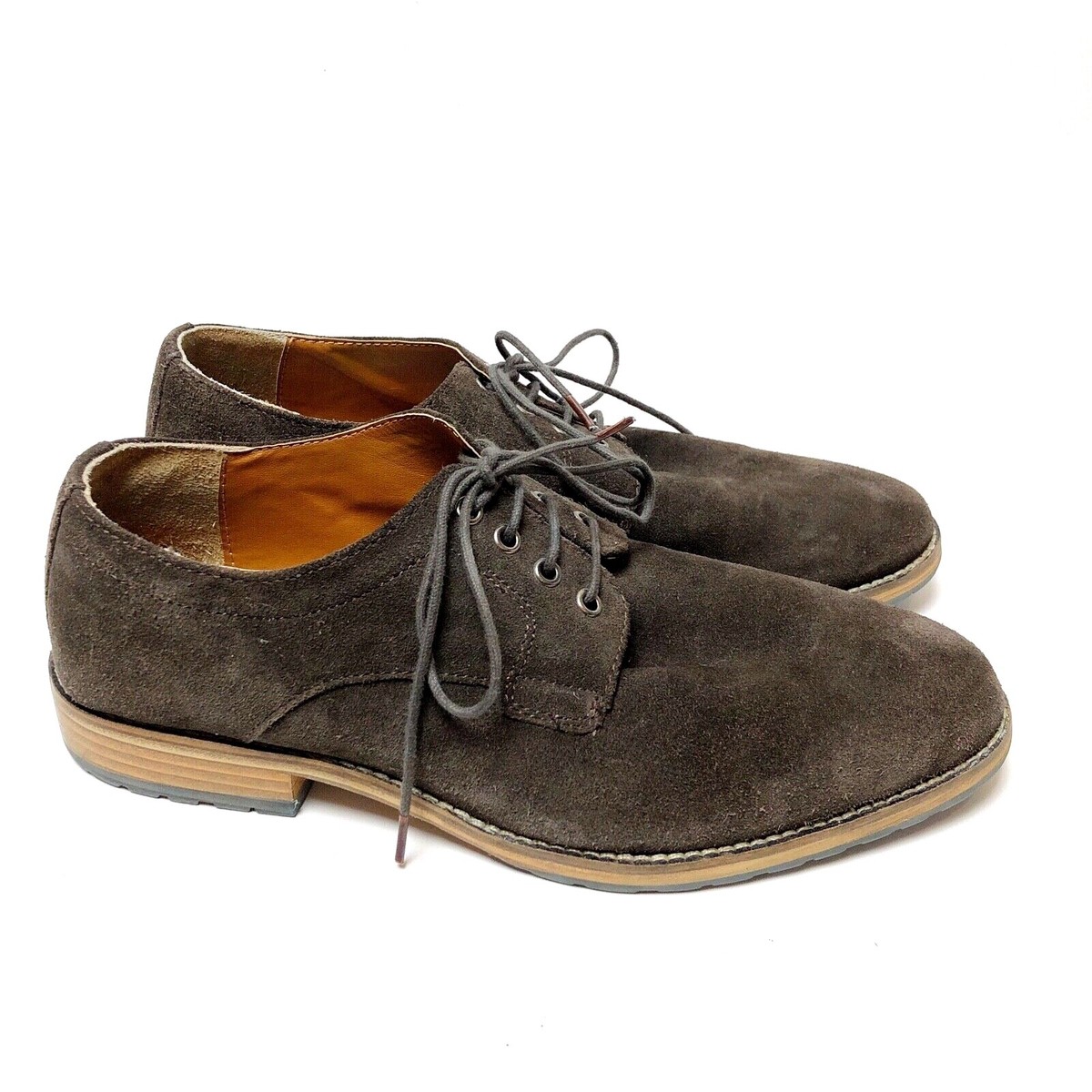 Topman Mens Morris Dress Brown Suede Oxfords Derby Style  display picture 1