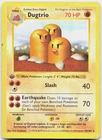 Dugtrio 19/102 Rare Base Set Shadowless Pokemon 1st Edition Heavily Played +