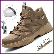 Work Safety Shoes Men's Safety Boots Anti-smash Work Shoes With Plastic.