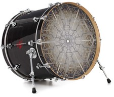 Vinyl Decal Skin for 20" Bass Kick Drum Head Hexatrix