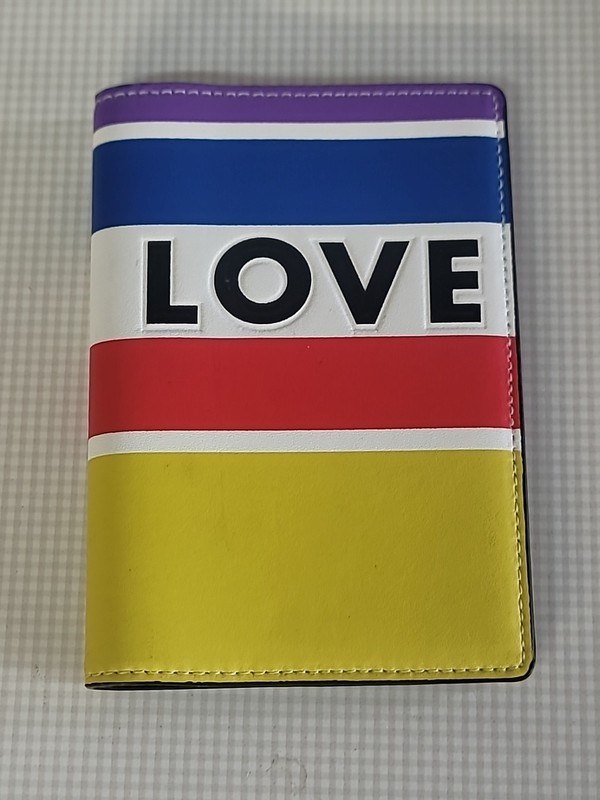 Rebecca Minkoff LOVE Multicolor Leather Passport Holder with Card Slots