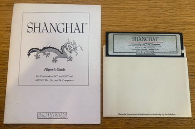 SHANGHAI 1986 Activision Entertainment Software Game for Commodore 64 64C 128D