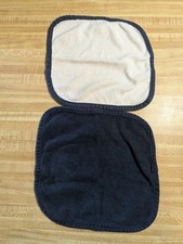 Gerber Baby Boy Cotton Blend Blue  White Set of Two Bathing Washcloths