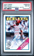 2023 TOPPS 1988 TOPPS BB AUTOS #88BAED ERIC DAVIS PSA 8 AUTO