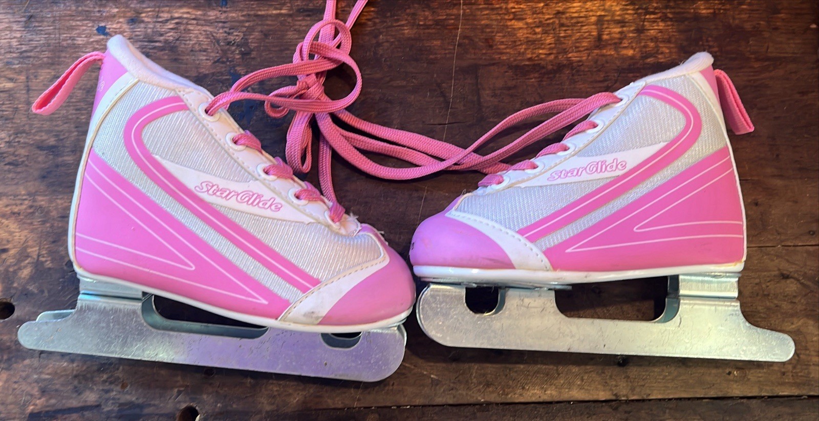 Starglide Junior Size 10 Ice Skate Trainers, Used, Pink And White