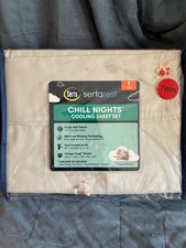 SERTA REST CHILL NIGHTS TWIN COOLING SHEET SET LIGHT SAGE GREEN - NEW IN PACKAGE