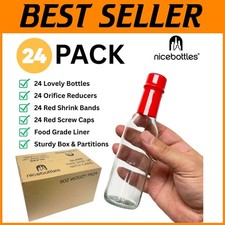 Clear Glass Hot Sauce Bottles - Dasher Top Included