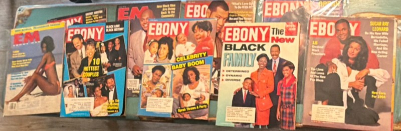 Ebony Magazine Lot 9, 1993 Black Americana Ebony & Ebony Man Celebrity Covers