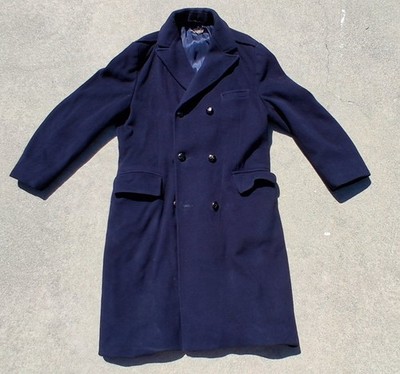 Men s Brooks Brothers Cashmere Double-Breasted Navy Overcoat