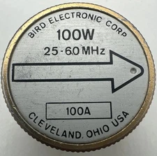 Bird 43 Thruline WattMeter Element 100W 100A 25-60MHz