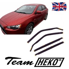 Wind Deflectors Fits Mitsubishi Lancer 2007-2016 4-Door 4-Pcs Set Tinted Heko