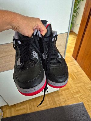 Jordan Air Jordan 4 Herren Sneaker Schwarz/Grau/Rot Nike Air EU 44 FV5029-008