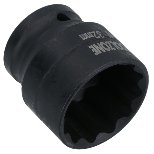 32mm 1/2in. Drive Shallow Metric Impact Impacted Socket 12 Sided Bi-hex - Picture 3 of 6