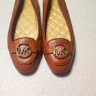 Michael Kors Women’s Brown Leather Ballet Flats Slip-On Logo Accent Size 11 — photo 1