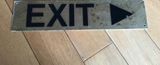 Vintage Large Brass Door Sign “ EXIT”   430mm x 100mm x 2mm Ref2