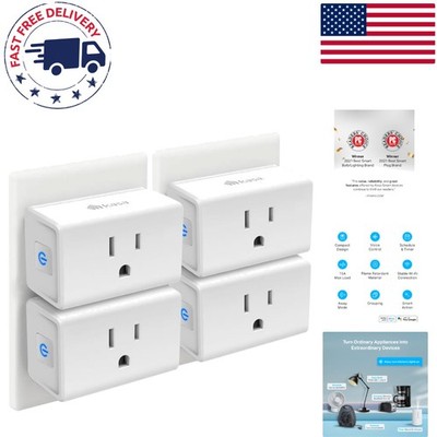Intelligent 15A Wi-Fi Plug with Scheduling, Compatible with Alexa & Google