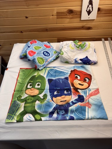 3 PC DISNEY PJ MASKS Twin Sheets Pillow Case  Set