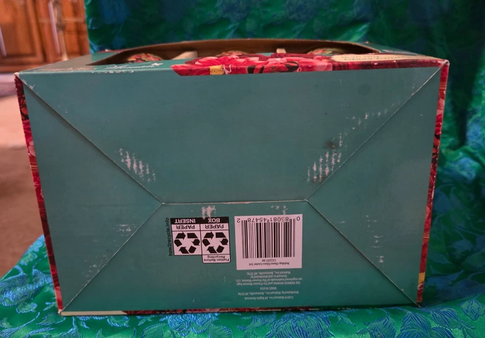 Juego de enfriador de vidrio Pioneer Woman Holiday Cheer 6 vasos 16 OZ ¡NUEVO! Foto 3 de 4