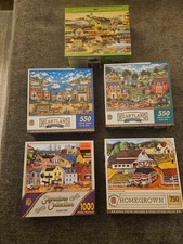 Mixed Lot of 5 Jigsaw Puzzles 550-1000 (4 Mas...