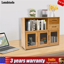 Kitchen Pantry Sideboard Bamboo Storage Cabinet Buffet Pantry with Doors Drawer