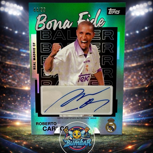 Roberto Carlos Auto /99 Bona Fide Baller Topps Real Madrid Team Set 2025/26