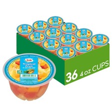 Dole Fruit Bowls Tropical Fruit Cups 100 Juice 4oz 36 Count Gluten Free