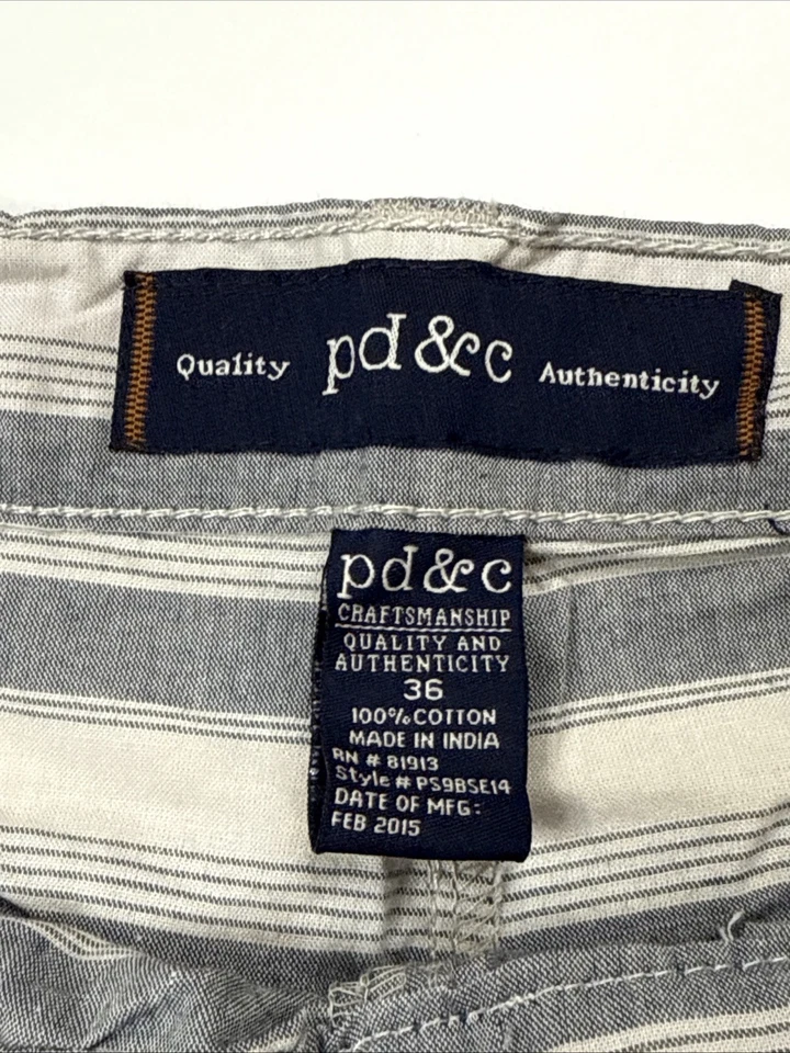 Pantalones cortos PD & C para hombre 36 bolsillo 100 % algodón Foto 3 de 4