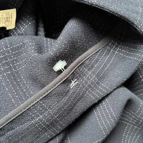Armani Collezioni Ladies Navy Blue Check Wool Trousers Size 40 UK8? - Picture 8 of 12