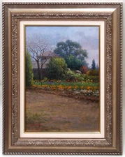 Serafin Sergen Oil Painting “ATAMI GARDEN” Signed Original Canvas Framed
