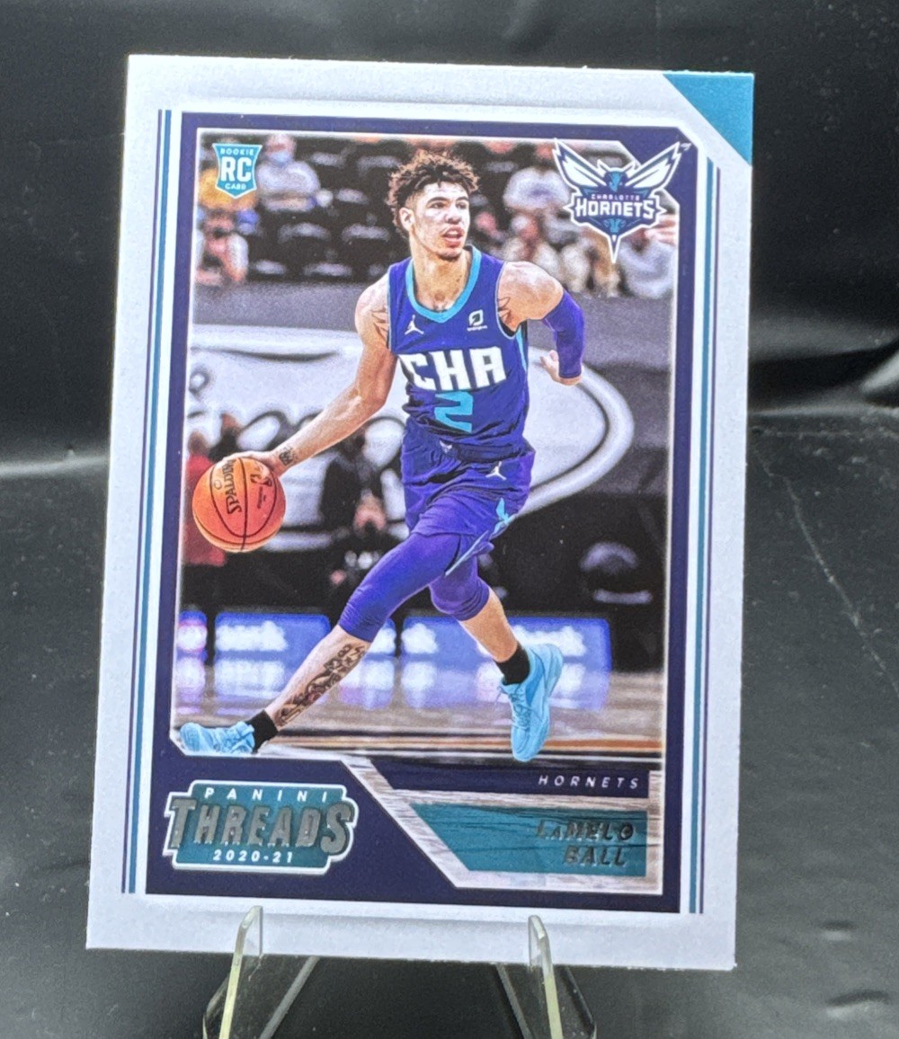 LAMELO BALL 2020-21 Panini Chronicles #84 Threads Rookie RC Teal Hornets