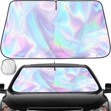 Clothclose Iridescent Sun Shade For Car Windshield Foldable Universal Car