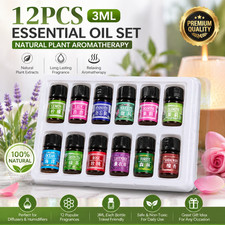12PCS 3ML Essential Oils Set Natural Aromatherapy Diffuser Fragrance Oils
