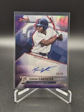 2025 Bowman's Best Yeremy Cabrera Best of 2025 Auto Purple Refractor /75 Rangers